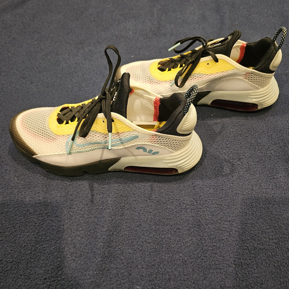 Stylish White and Yellow Sneakers